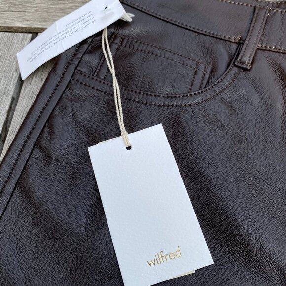 Wilfred The Melina High-Waisted Vegan Leather Pants NWT Size 8 - Picture 12 of 13